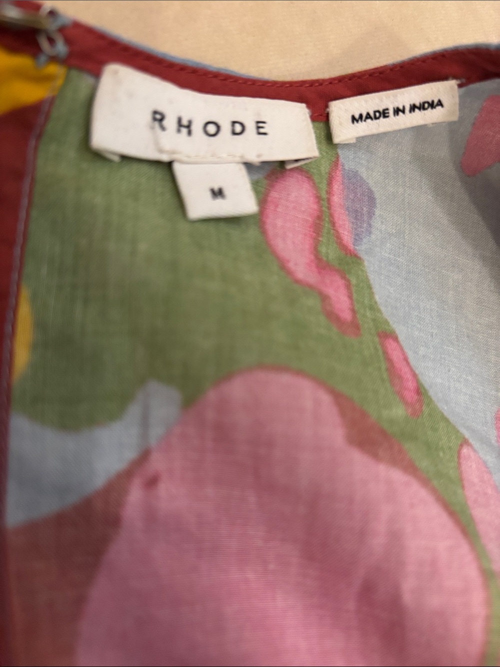 Rhode Ella Abstract Print Mini Dress with Braided Tie - Picture 9 of 11